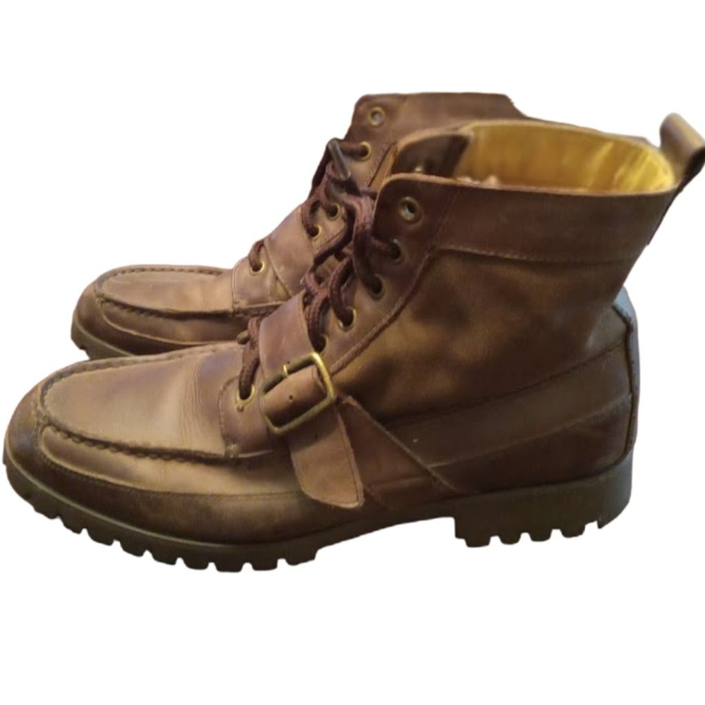 EUC | Lands' End Canvas 1963 Brown Leather Chukka Boots | Men's | Size: 10.5